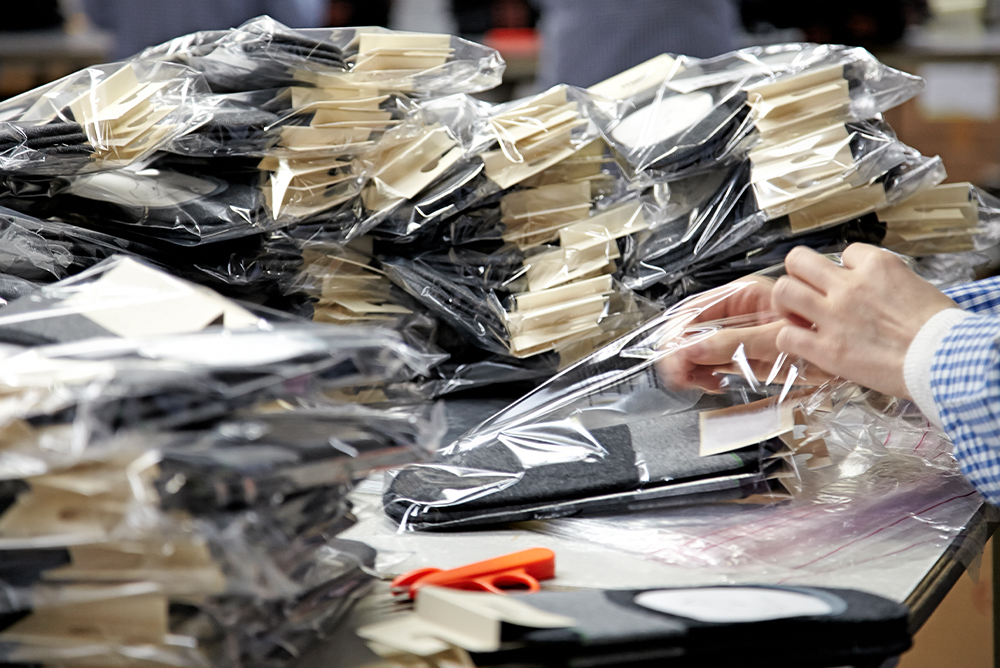 Línea de ensamblaje de producción de prendas de vestir